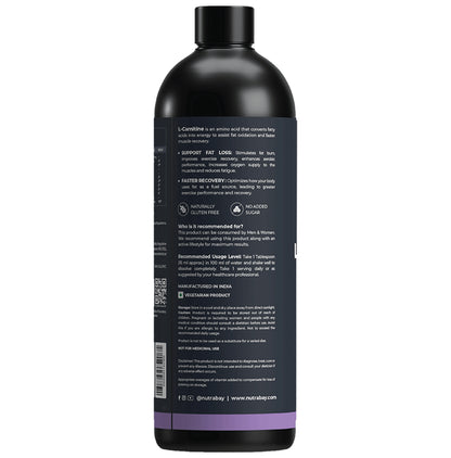 Nutrabay Pro Liquid L-Carnitine + Vitamin B5 Lemon