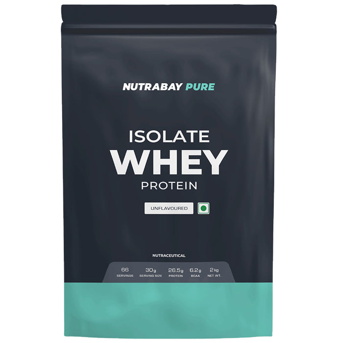 Nutrabay Pure Isolate Whey Protein for Muscle Recovery & Immunity | No Added Sugar | Unflavoured - Classic Derma