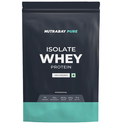 Nutrabay Pure Isolate Whey Protein for Muscle Recovery & Immunity | No Added Sugar | Unflavoured - Classic Derma