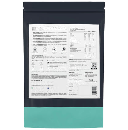 Nutrabay Pure Isolate Whey Protein for Muscle Recovery & Immunity | No Added Sugar | Unflavoured