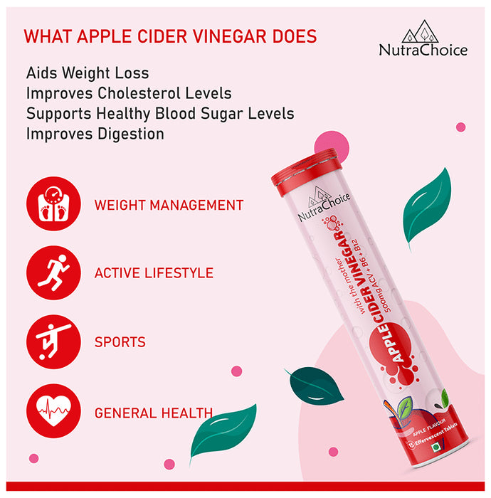 NutraChoice Apple Cider Vinegar Effervescent Tablet with the Mother (15 Each)