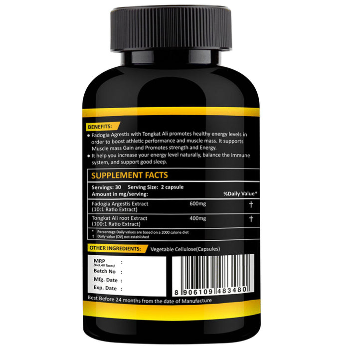 Nutracology Fadogia Argestis Capsule with Tongkat Ali | For Energy & Athletic Performance
