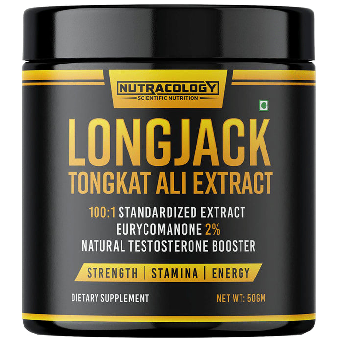 Nutracology Longjack Tongkat Ali Extract Powder | For Strength, Stamina & Energy - Classic Derma