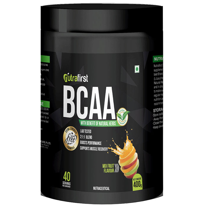 Nutrafirst BCAA Protein with Benefit of Natural Herbs Mix Fruit Sugar Free - Classic Derma