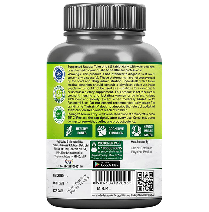 Nutrainix Calcium, Magnesium & Zinc with Vitamin D3 & B12 Vegetarian Tablet