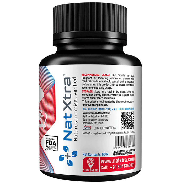 NatXtra CurQmeg 3 Vegan Omega 3 Curcumin & Vitamin K2 Supports Cardiac Health Capsule