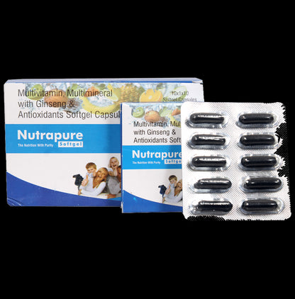 Nutrapure Multivitamin, Multimineral with Ginseng & Antioxidants Softgel Capsule (10 Each) - Classic Derma