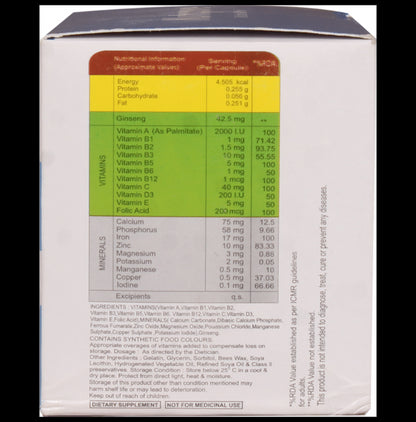 Nutrapure Multivitamin, Multimineral with Ginseng & Antioxidants Softgel Capsule (10 Each)