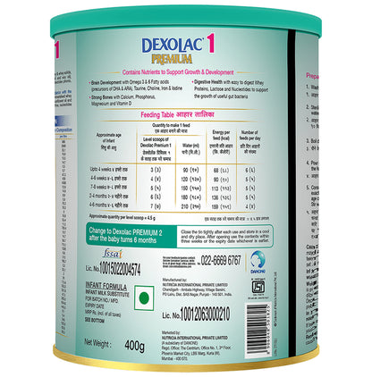 Dexolac Premium 1 Infant Spray Dried Formula | For Immunity, Digestion & Strong Bones