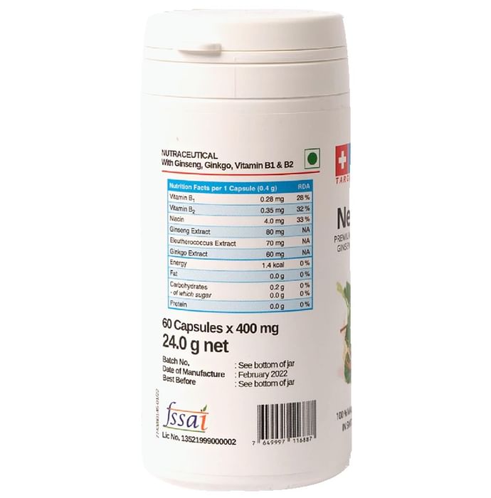 Nutraswiss NeuroMax with Ginseng, Ginkgo & Vitamins | For Nervous System | Capsule