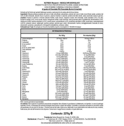 Nutrex Research Muscle Infusion Advanced Protein Blend Powder Chocolate Peanut Butter Crunch