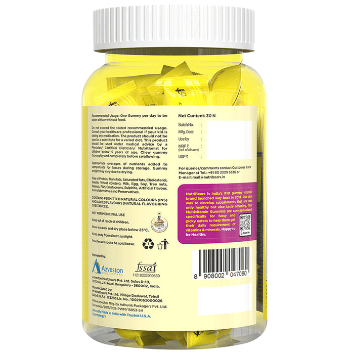 NutriBears Multivitamin Growth & Immunity Support Gummies Gummy