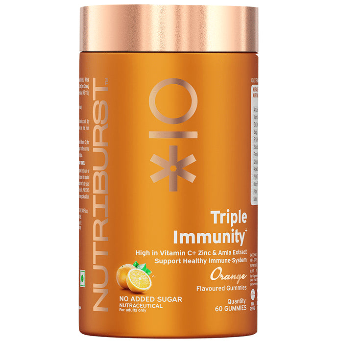 Nutriburst Triple Immunity Gummies Orange - Classic Derma