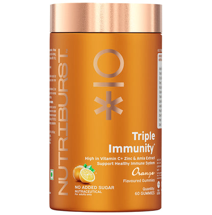 Nutriburst Triple Immunity Gummies Orange - Classic Derma