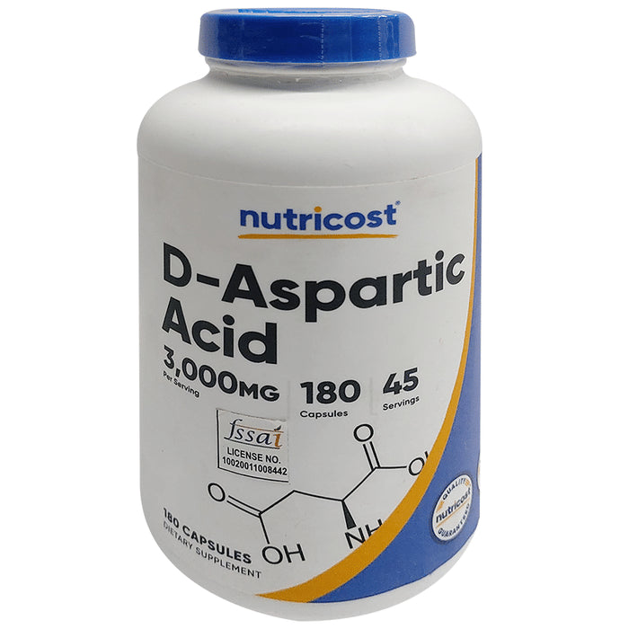 Nutricost D-Aspartic Acid 3000mg Capsule - Classic Derma