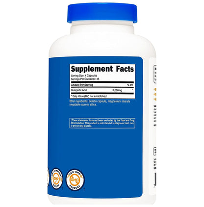Nutricost D-Aspartic Acid 3000mg Capsule