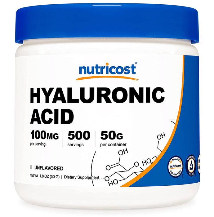 Nutricost Hyaluronic Acid 100mg Powder - Classic Derma