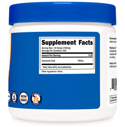 Nutricost Hyaluronic Acid 100mg Powder