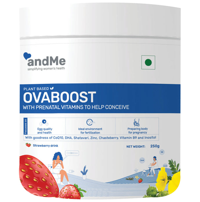 Andme Plant Based Ovaboost Powder Strawberry - Classic Derma