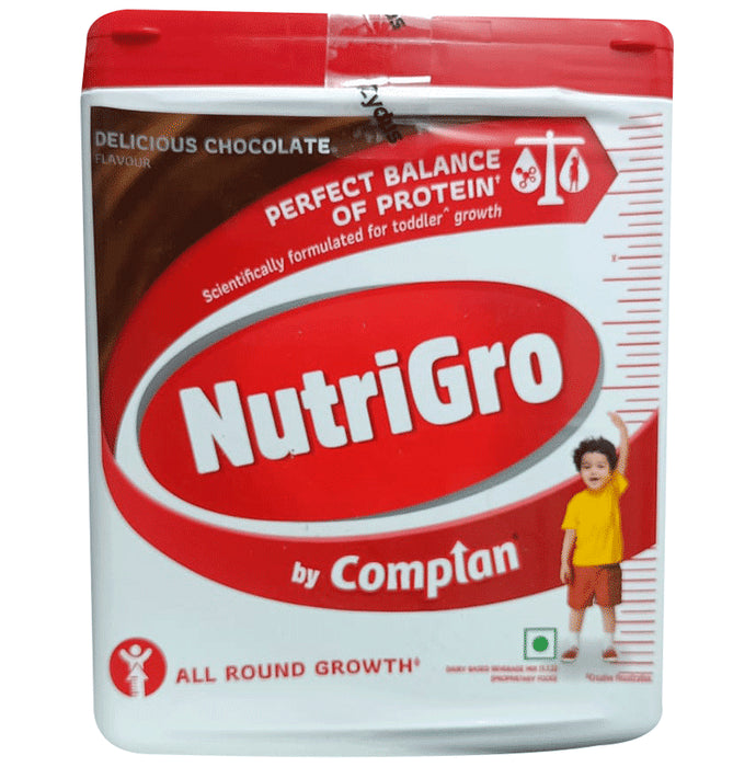 Nutrigro By Complan Protein | 2 to 6 Years | Flavour Delicious Chocolate - Classic Derma