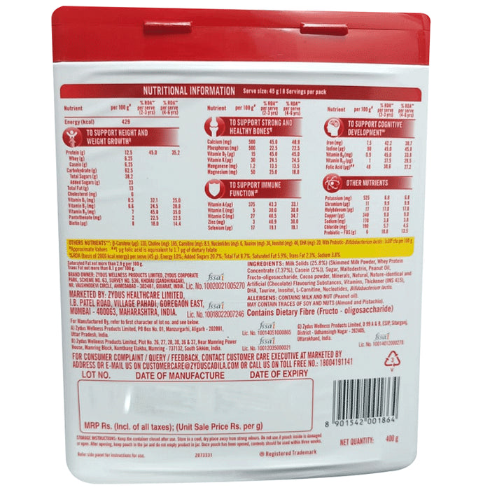 Nutrigro By Complan Protein | 2 to 6 Years | Flavour Delicious Chocolate