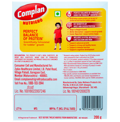 Nutrigro By Complan Protein| Flavour Creamy Vanilla