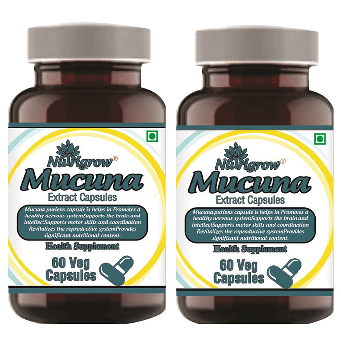 Nutrigrow Mucuna Puriens Veg Capsule (60 Each) - Classic Derma