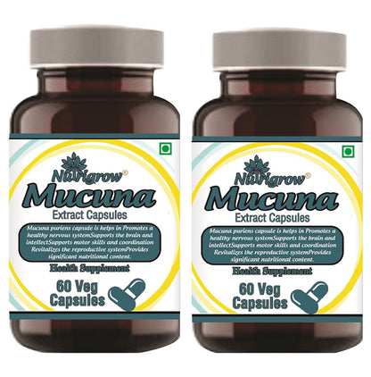 Nutrigrow Mucuna Puriens Veg Capsule (60 Each) - Classic Derma