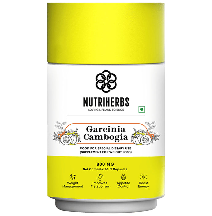 Nutriherbs Garcinia Cambogia Herbs 800mg (70% HCA) Veggie Capsule - Classic Derma