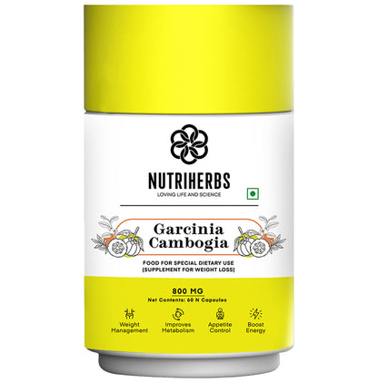 Nutriherbs Garcinia Cambogia Herbs 800mg (70% HCA) Veggie Capsule - Classic Derma