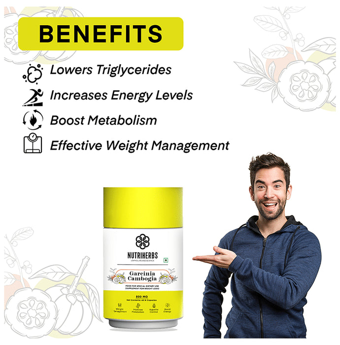 Nutriherbs Garcinia Cambogia Herbs 800mg (70% HCA) Veggie Capsule