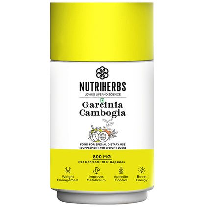 Nutriherbs Garcinia Cambogia Herbs 800mg (70% HCA) Veggie Capsule - Classic Derma