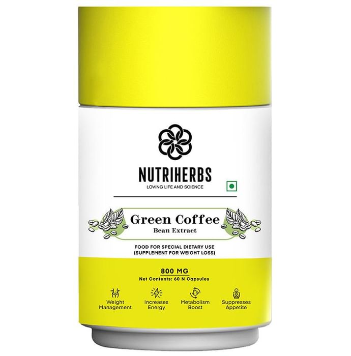 Nutriherbs Green Coffee Bean Herbs for Weight Management & Metabolism | Capsule - Classic Derma