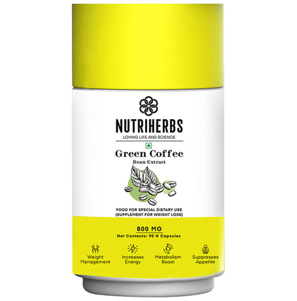 Nutriherbs Green Coffee Bean Herbs for Weight Management & Metabolism | Capsule - Classic Derma