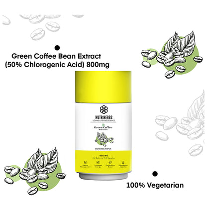 Nutriherbs Green Coffee Bean Herbs for Weight Management & Metabolism | Capsule