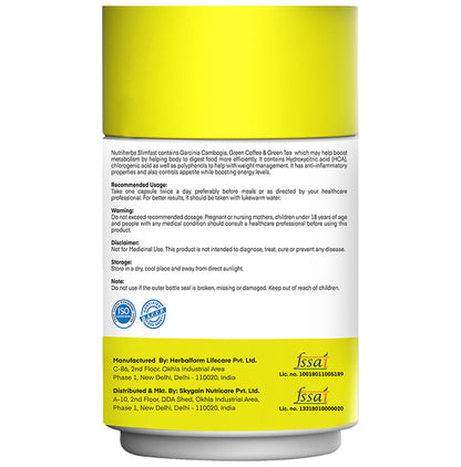 Nutriherbs Slimfast Veggie Capsule