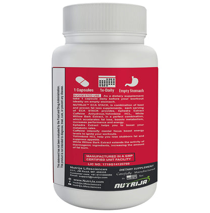 Nutrija Eca Stack Fat Burner Capsule | Controls Appetite & Boosts Metabolism