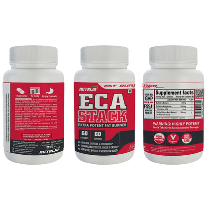 Nutrija Eca Stack Fat Burner Capsule | Controls Appetite & Boosts Metabolism