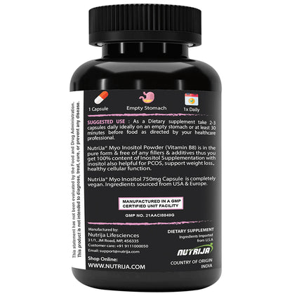 Nutrija Inositol 750 mg Capsule