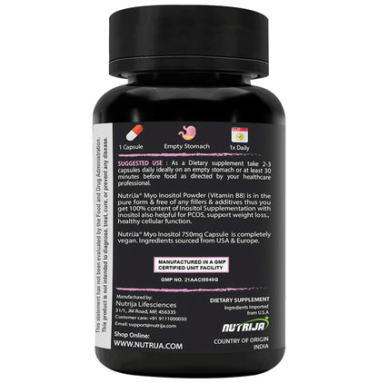 Nutrija Inositol 750 mg Capsule