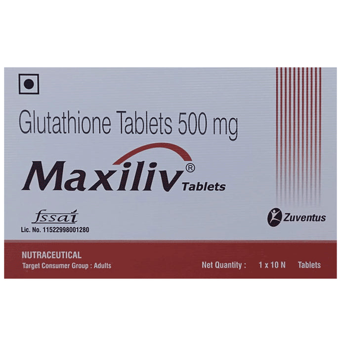 Maxiliv Glutathione Tablet for Adults - Classic Derma