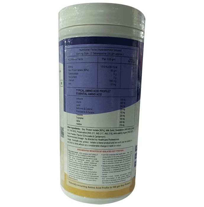 Nutrisafe 80% Soy Protein Isolate Powder Chocolate and Cardamom Sugar Free