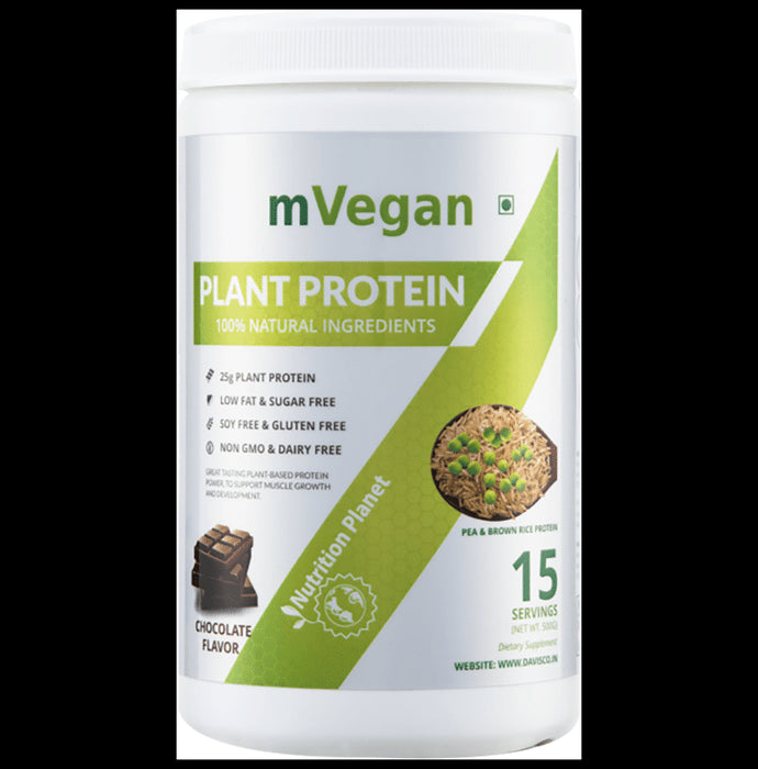 Nutrition Planet mVegan Plant Protein Powder Chocolate - Classic Derma