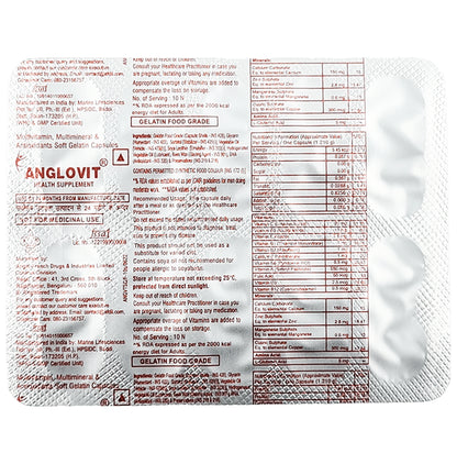 Anglovit Soft Gelatin Capsule