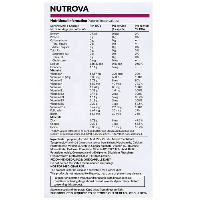 Nutrova Daily Multivitamin Capsule