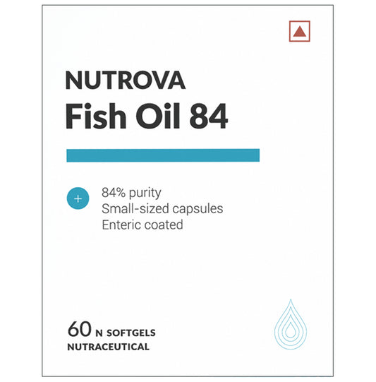 Nutrova Fish Oil 84 | Softgel Capsule for Heart, Brain and Eye Health - Classic Derma