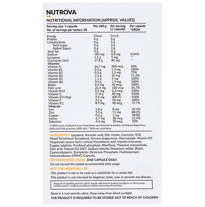 Nutrova Kerastrength with Vitamins, Minerals & Antioxidants | Veg Capsule for Hair Health
