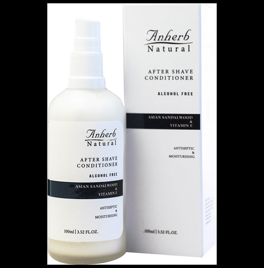 Anherb Natural After Shave Conditioner Alcohol Free Asian Sandalwood & Vitamin E - Classic Derma