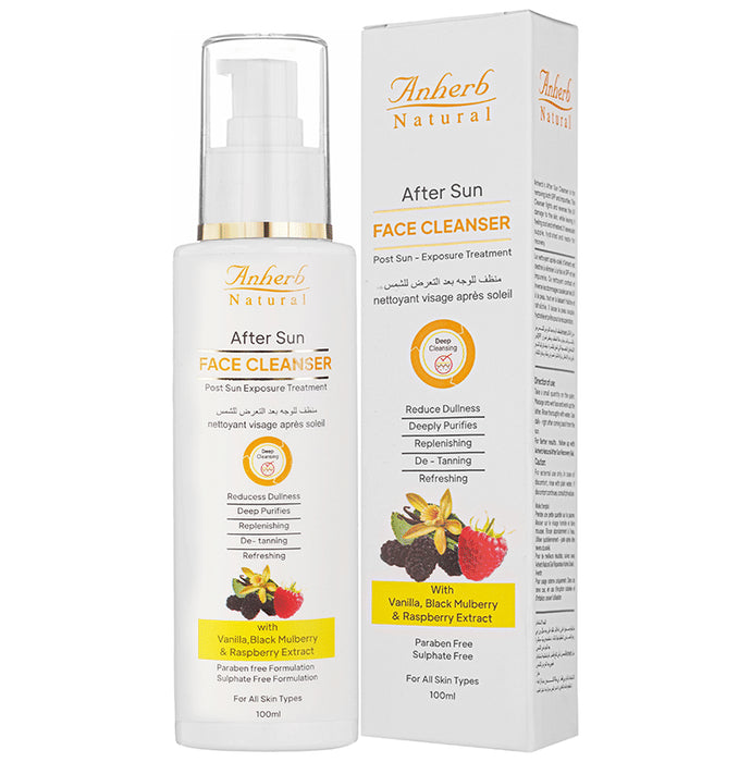 Anherb Natural After Sun Face Cleanser Vanilla , Black Mulberry & Raspberry Extract - Classic Derma
