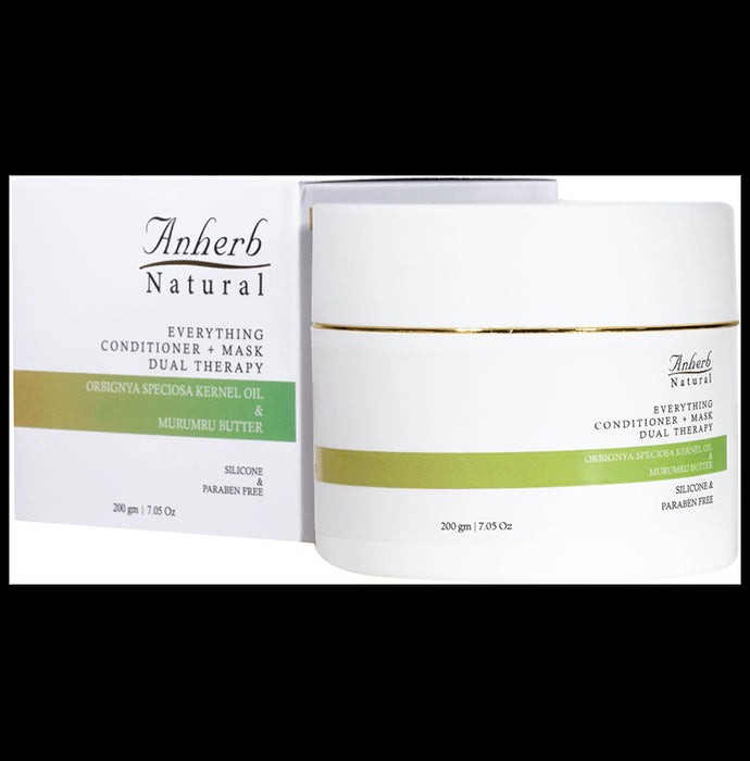 Anherb Natural Everything Conditioner + Mask Dual Therapy Orbignya Speciosa Kernel Oil & Murumru Butter - Classic Derma